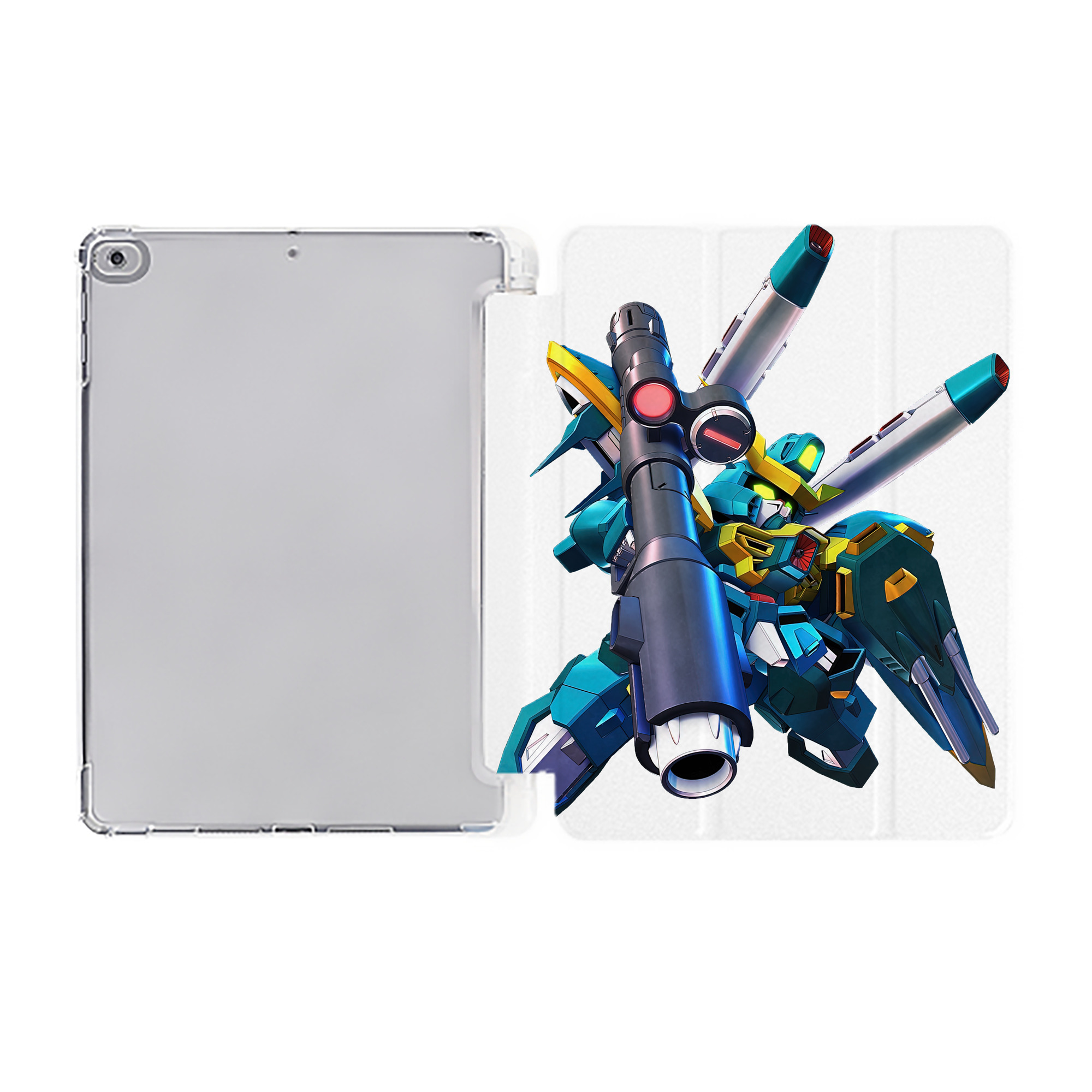（画像用） 機動戦士ガンダム Mobile Suit Gundam IPad ケース ペン収納付き 三つ折りスタンド PUレザー×シリコン 対応機種9.5/10.5/10.9インチ